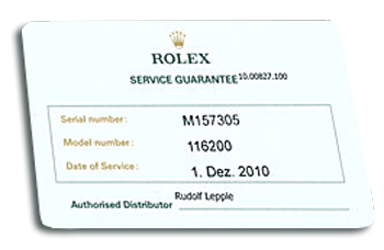 Rolex Kleine Zertifikatenkunde